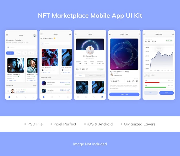 NFT Marketplace Mobile App UI Kit