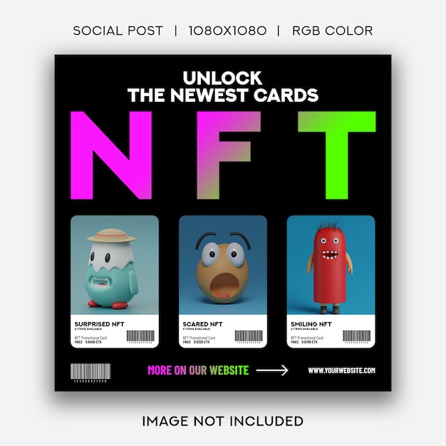 NFT Marketplace Promo Social Media Post, Instagram Post