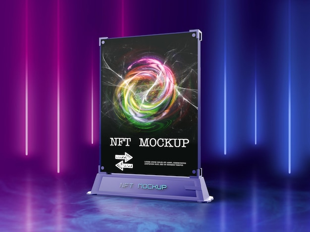 NFT Mockup 3D render