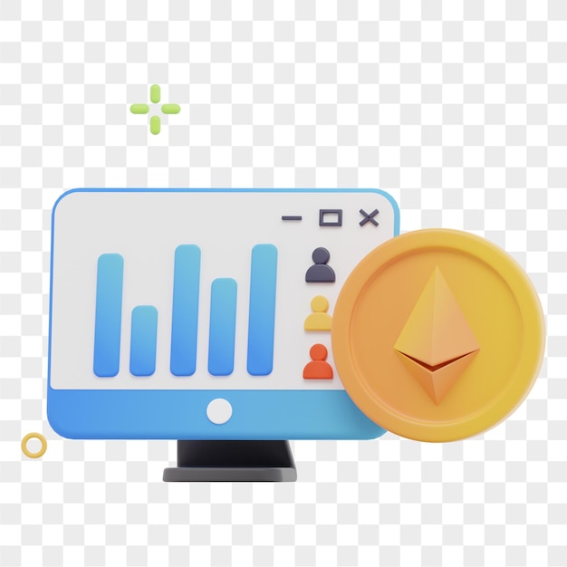 Nft Monitoring 3d illustration