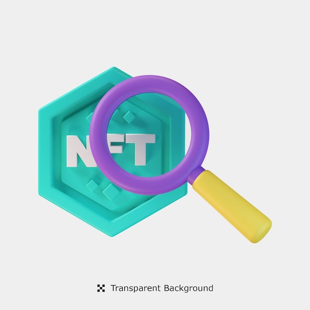 Nft Search 3d Icon Illustration