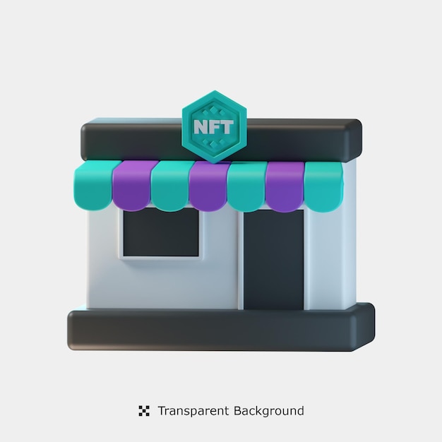 Nft Store 3d Icon Illustration