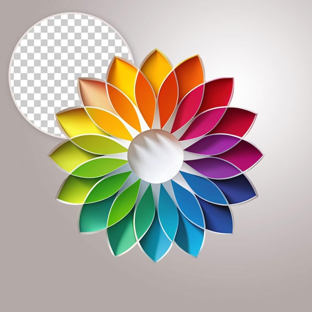 Nice logo of a flower on transparent background