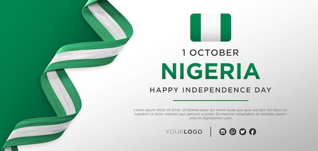 Nigeria National Independence Day Celebration Banner, National Anniversary