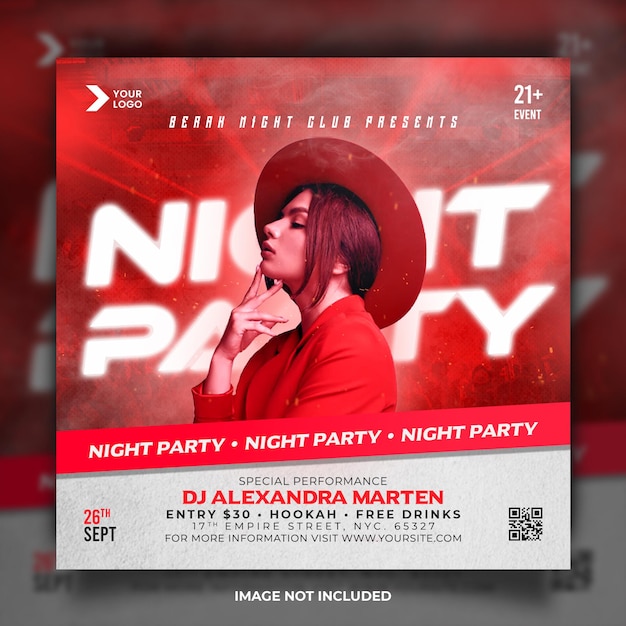 Night Club DJ Party Flyer Template