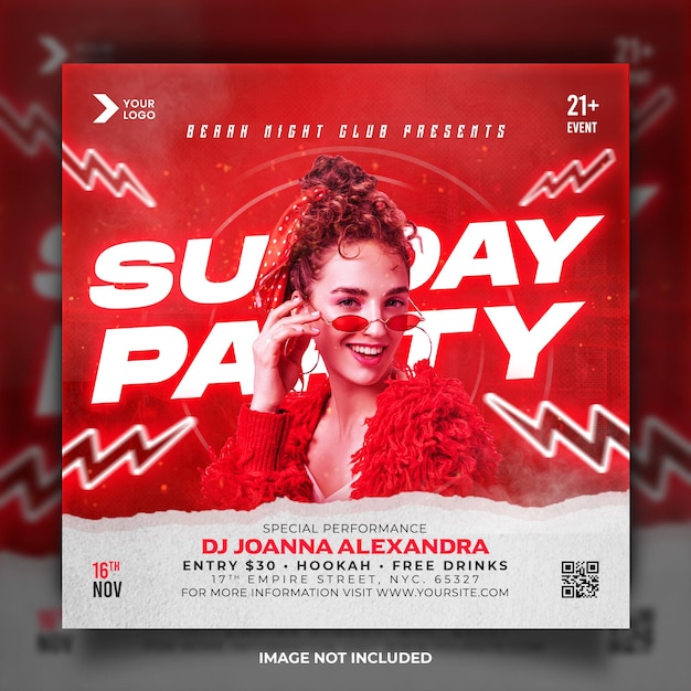 Night Club DJ Party Flyer Template