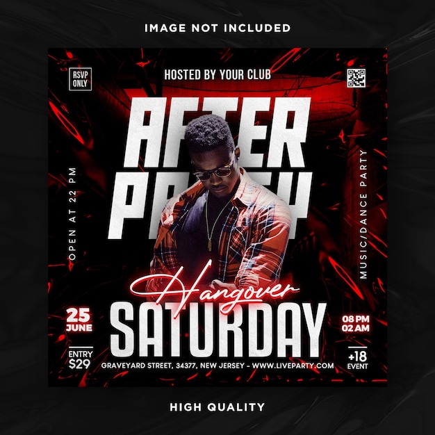 Night club flyer template design