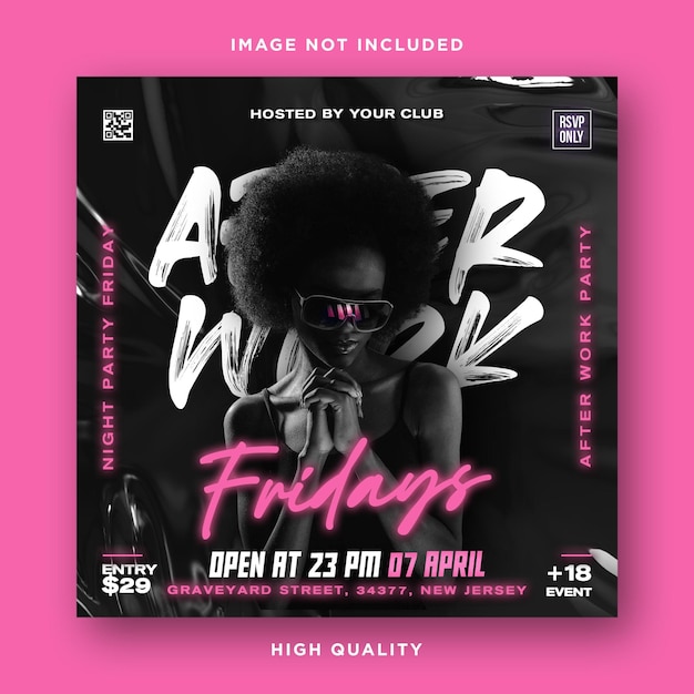 Night club party flyer design