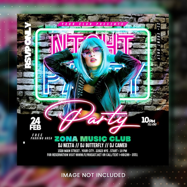 Night Club Party Flyer Template