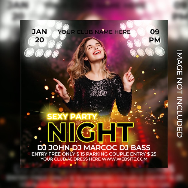 Night Club Party Flyer Template