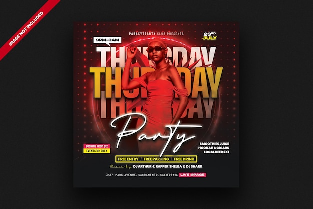 Night club socials media template