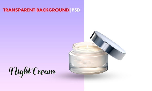 Night Cream transparent PSD