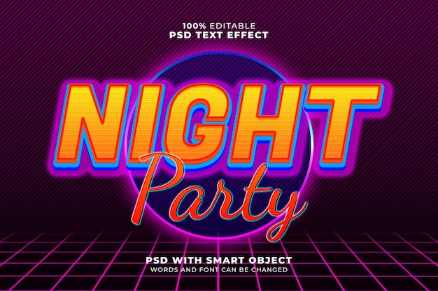 Night Party Text Effect