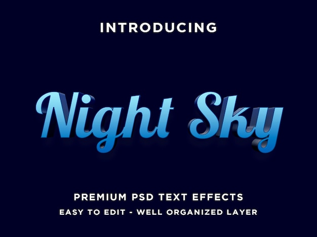 Night Sky  Text effect