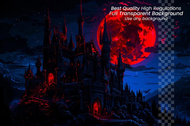 Nightfalls Embrace The Haunting Beauty of the Vampire Realm on transparent background