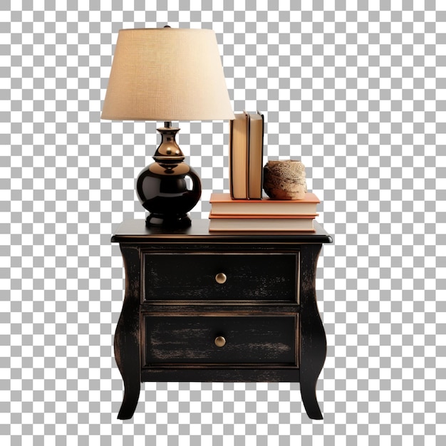 PSD nightstand on transparent background