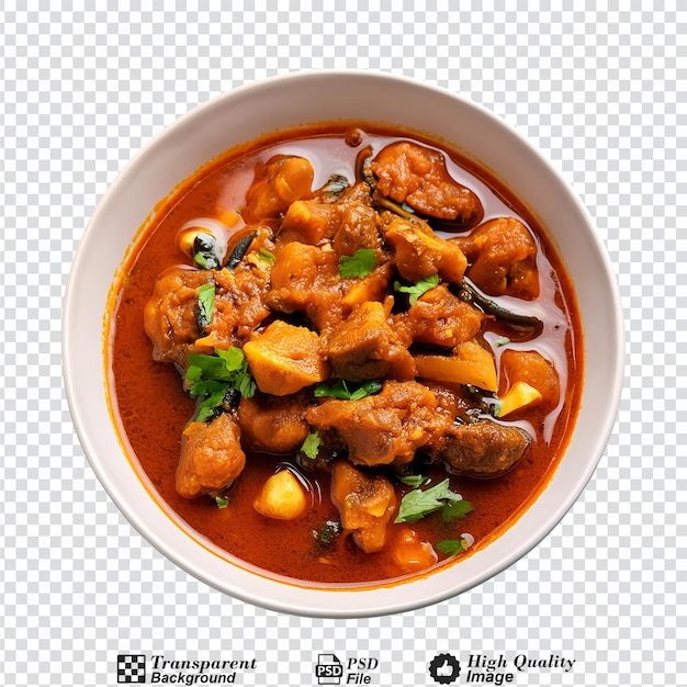 PSD nihari isolated on transparent background