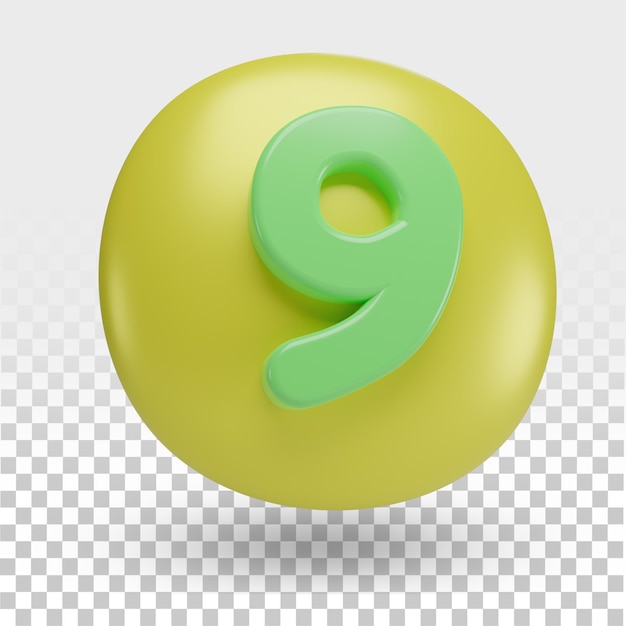 nine icon 3d render