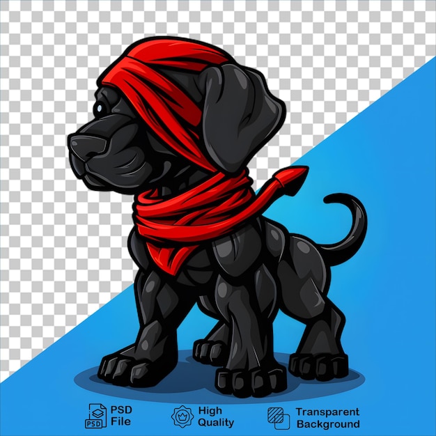 PSD ninja dog cartoon character