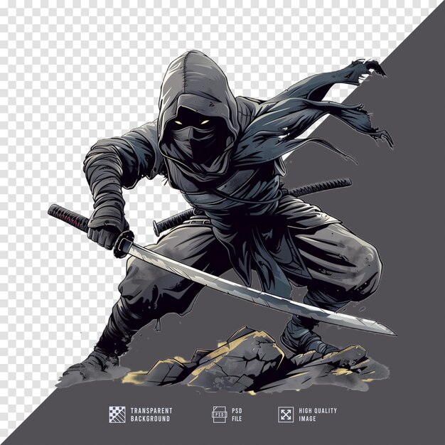 PSD ninja silhouette images without hd quality background