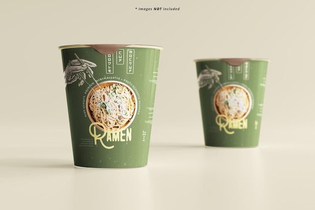 Noodle Cup Packaging Mockup