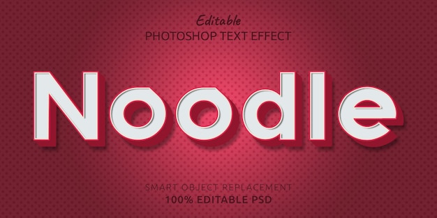 Noodle Editable Photoshop Text Style Effect