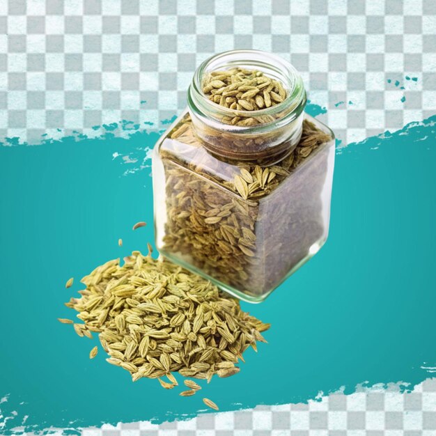 noodle grains in a glass jar on blue background high quality photo