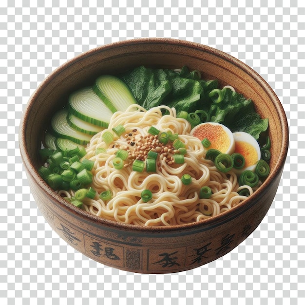 noodle in the vintage bowl transparent background