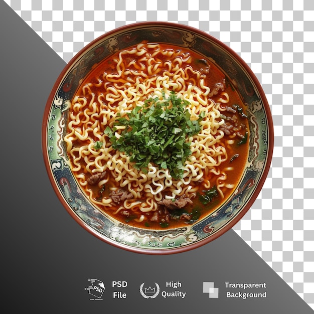 PSD noodles isolated on transparent background