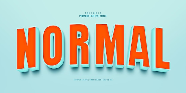 PSD normal 3d editable premium psd text effect