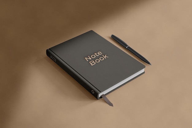 Note book Leather cover Mockup