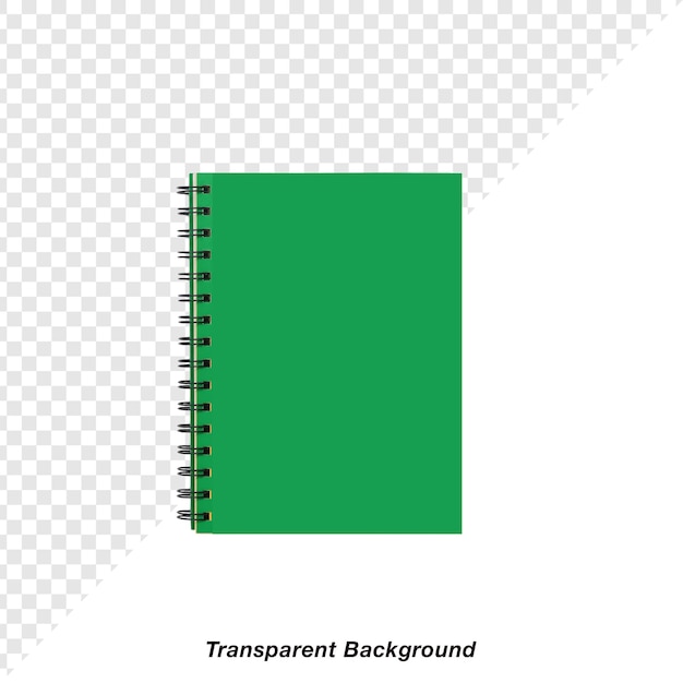 PSD note book with transparent background