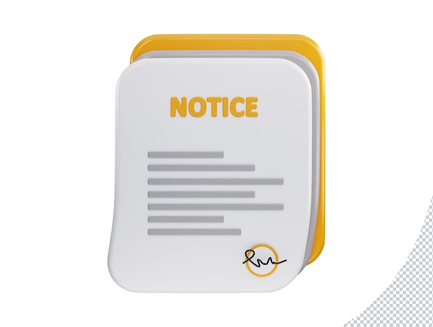 Note paper with signature icon 3d rendering vector illustration