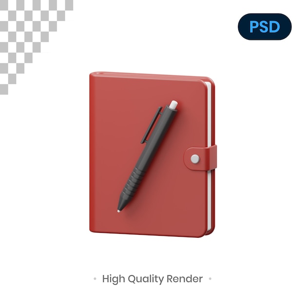 Notebook 3D Icon Premium Psd