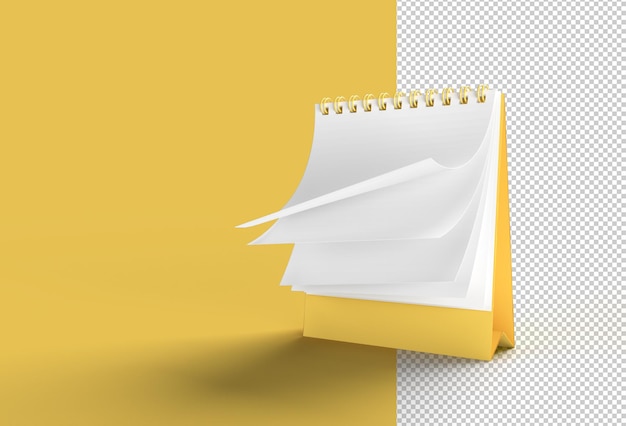 PSD notebook mock up with clean blank for design and advertising transparent psd file.