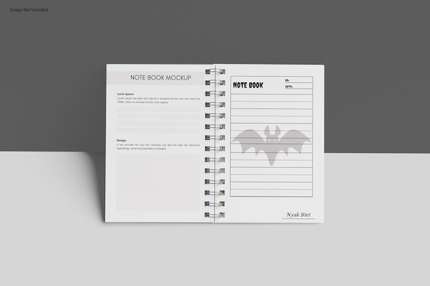 notebook mockup