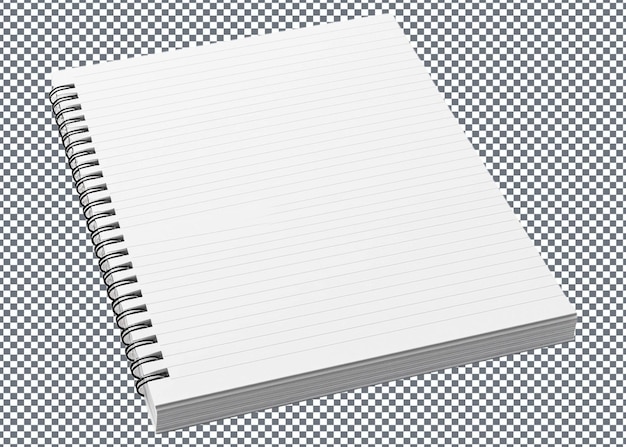 PSD notebook with a spiral bound book