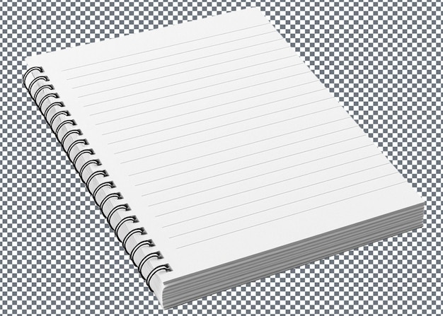 PSD notebook with a spiral bound book