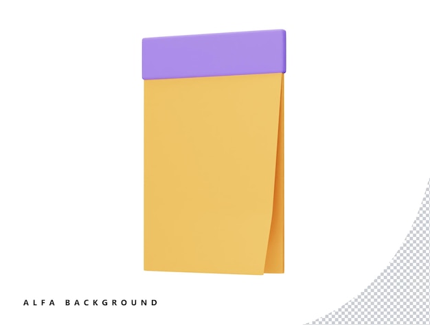 Notepad 3D Illustration