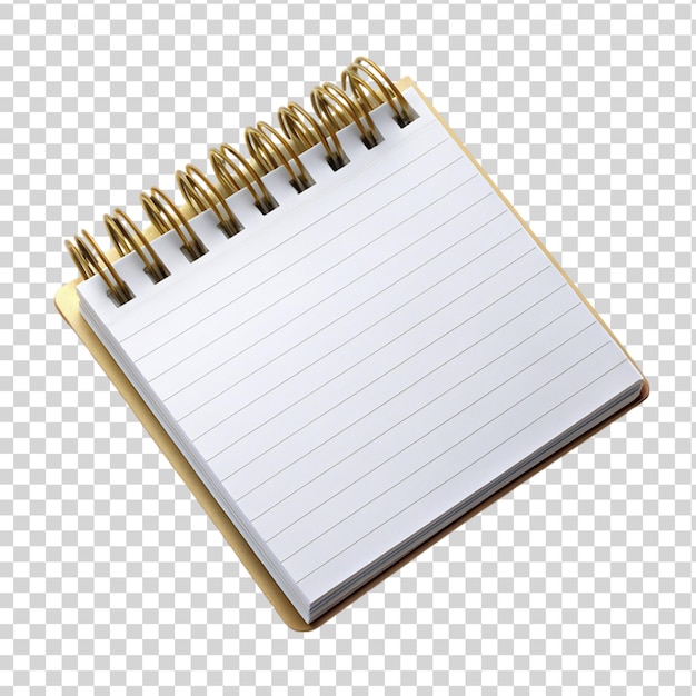 A notepad isolated on transparent background