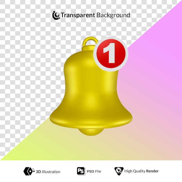 Notification Icon 3D Illustration