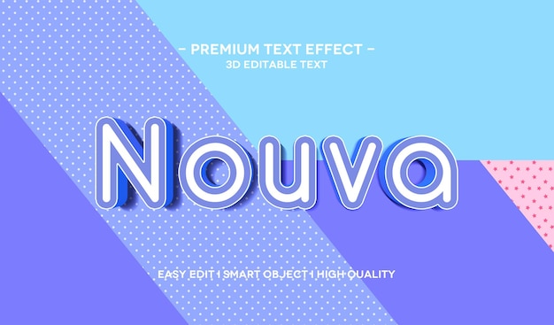 Nouva 3D Text Style Effect Template