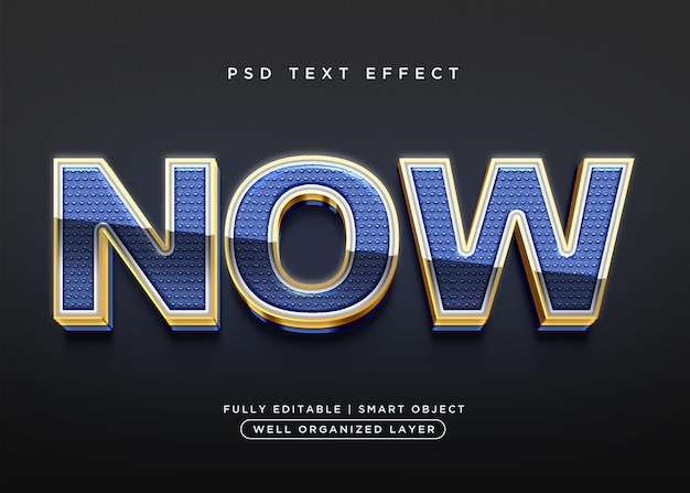 Now 3d style text effect