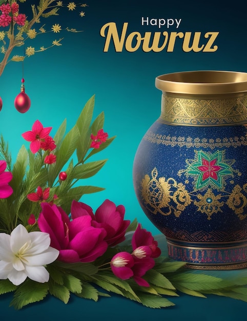 PSD nowruz day banner design template