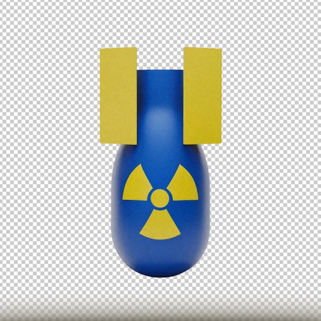 PSD nuclear bomb isolated on transparent background