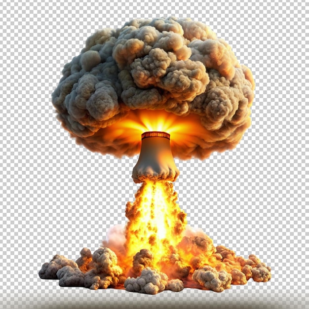 PSD nuclear bomb isolated on transparent background