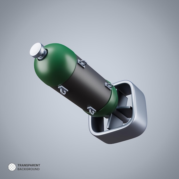 Nuclear explosive concept icon isolated 3d render illustration