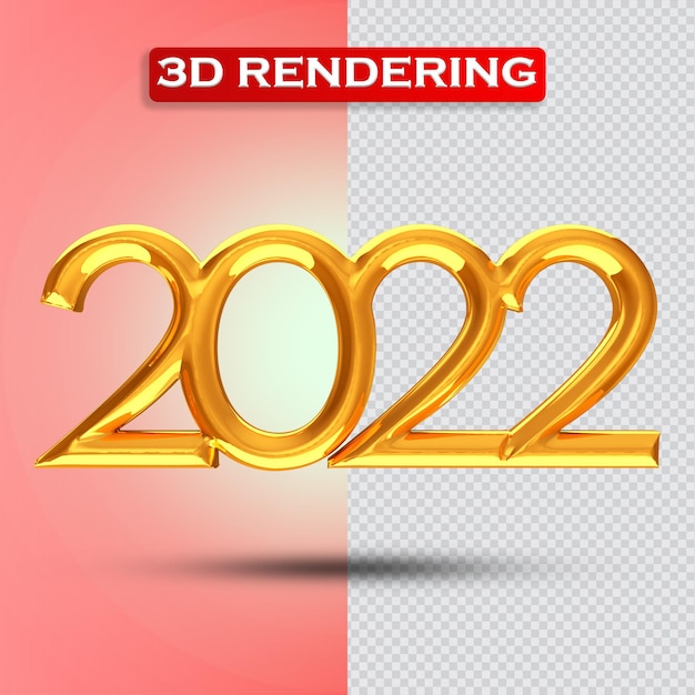 Number 2022 3D Rendering