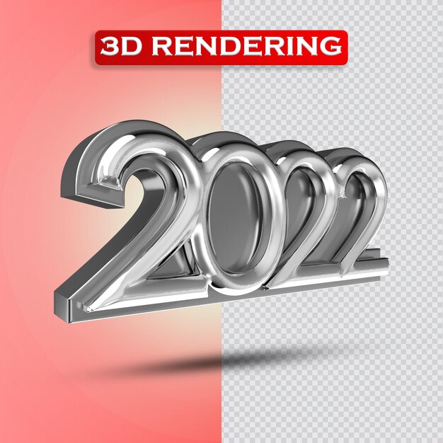 Number 2022 3D Rendering