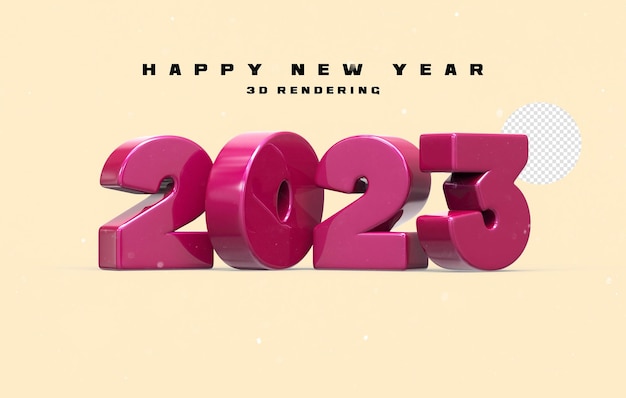 Number 2023 Happy New Year 2023 3D Banner